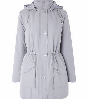 Bhs Pale grey Dipped Hem Padded Coat, pale grey