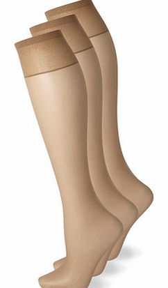 Bhs Paola 3 Pack of 15 Denier Soft Shine Knee Highs,