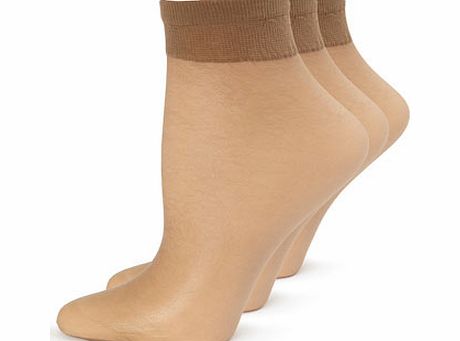 Bhs Paola 3 Pairs Of Premium Soft Shine Ankle Highs,