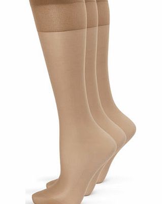 Paola 3 Pairs Of Premium Soft Shine Knee Highs,