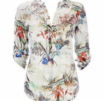 Bhs Paradise Print Shirt, multi 12028269530