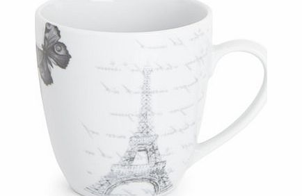 Bhs Paris set of 4 mug pack, grey/white 9572657582