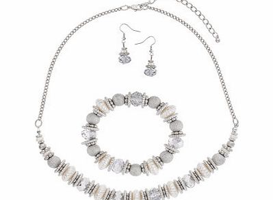 Bhs Pearl And Bead Jewellery Set, cream 12179240005