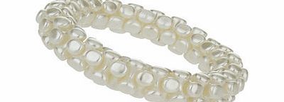 Bhs Pearl Tube Stretch Bracelet, cream 12179040005