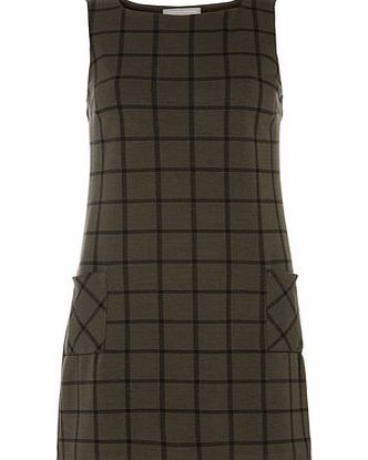 Bhs Petite Check Pinny Dress, green 19130699533