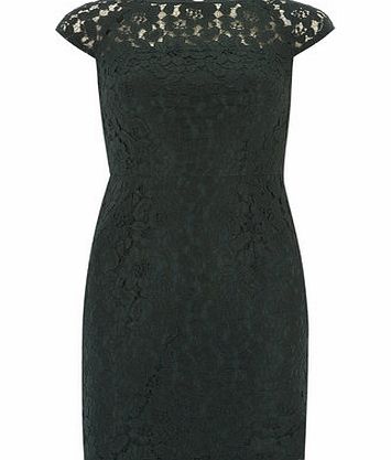 Bhs Petite Green Lace Pencil Dress, green 19124169533