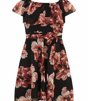 Bhs Petite Gypsy Fit and Flare Dress, red 19129073874