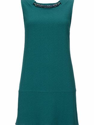 Bhs Petite Kingfisher Necklace Dress, teal 12032533201