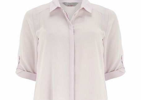 Bhs Petite Pink Roll Sleeve Shirt, pink 19124680528