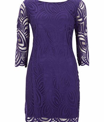 Bhs Petite Purple Lace Dress, purple 12031760924
