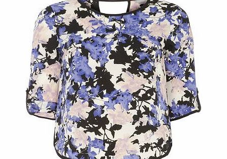 Bhs Petite Violet Floral Blouse, purple 19130700924