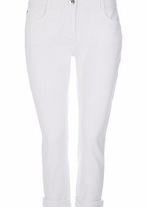 Bhs Petite White Twill Roll Up, white 12028580306