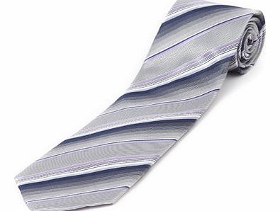 Bhs Pierre Cardin Grey Lilac Stripe Tie, Grey
