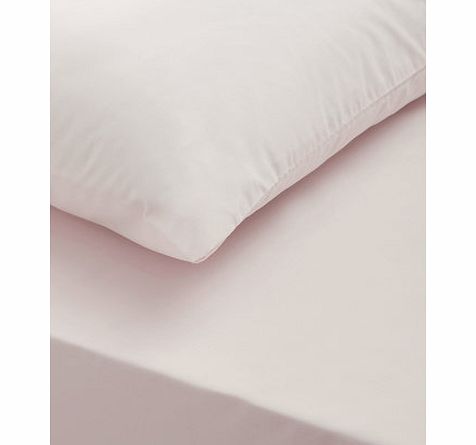 Bhs Pink brushed double fitted sheet, pink 1877500528