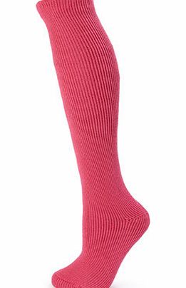 Pink Brushed Thermal Knee High Socks, pink