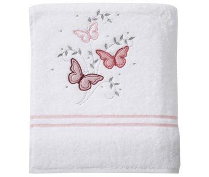bhs Pink butterfly bath sheet