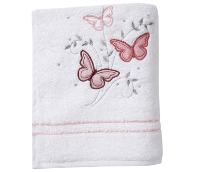 bhs Pink butterfly hand towel