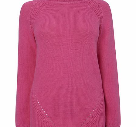 Bhs Pink Cotton Hem Jumper, pink 587990528
