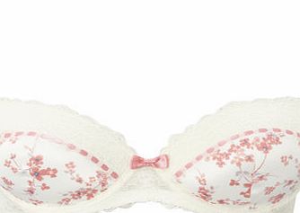 Bhs Pink Floral Print Underwired Bra, coral 2304573641