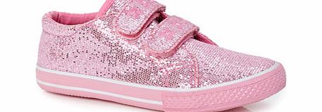 Pink Glitter Velcro Canvas, pink 1190670528