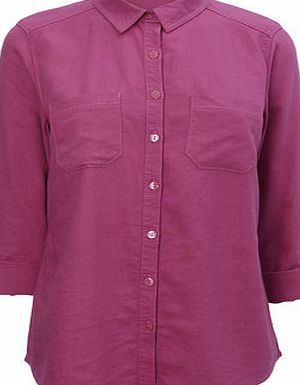 Bhs Pink Linen Blend Shirt, purple 3391601442