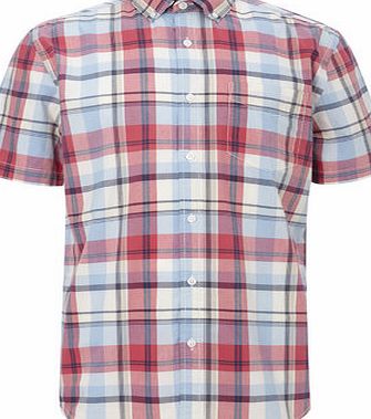 Bhs Pink Mix Cotton Checked Shirt, Pink BR51A12GPNK