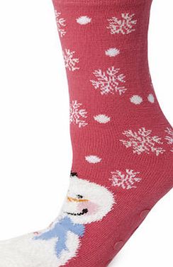 Bhs Pink Snowman Toe Socks, pink 3008380528