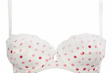 Bhs Pink Spot Mardi Gras Balcony Bra, pink spot