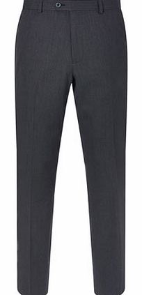 Bhs Plain Navy Flat Front Sharkskin Trousers, Blue