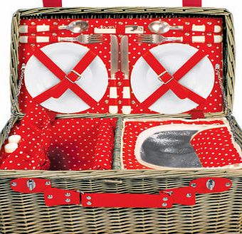 Bhs Polka Dot 4 Person Hamper with Cool Bag,