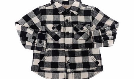 Bhs Pumpkin Patch Boys Black Sherpa Lined Shirt