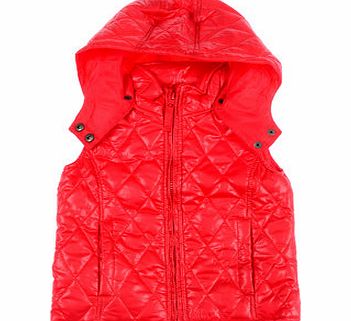 Bhs Pumpkin Patch Girls Red Padded Vest, red