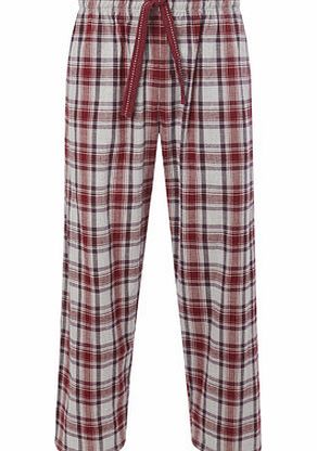 Bhs Pure Cotton Checked Pyjama Bottoms, Red
