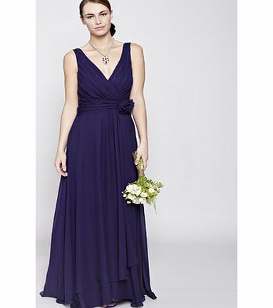 Bhs Purple Amber Long Bridesmaid Dress, purple