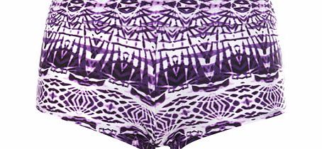 Purple and White Ivory Coast Print Bikini