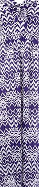 Bhs Purple and White Tribal Print Maxi Dress,