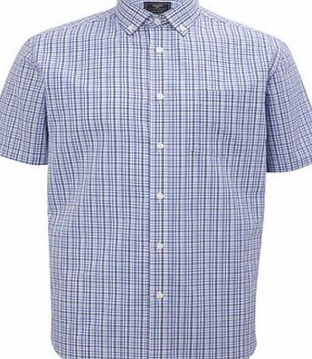 Bhs Purple Checked Cotton Mix Shirt, Purple