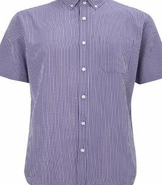 Bhs Purple Mini Checked Shirt, Purple BR51S05GPUR