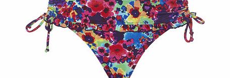 Bhs Purple Photo Floral Bikini Bottom, purple multi