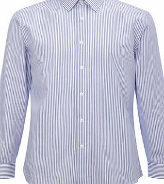 Bhs Purple Shadow Stripe Point Collar Shirt, Purple