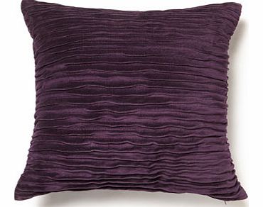 Bhs Purple velvet ruffle cushion, purple 1843540924