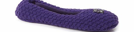 Bhs Purple Waffle Knit Slipper Socks, purple
