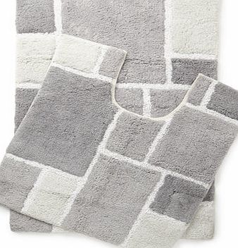 Bhs Puzzle Bath Mat, monochrome 1947561569