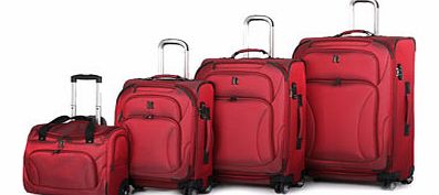 Red 8 wheel Premium suitcase range., red