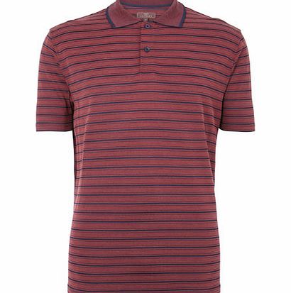 Red and Navy Soft Touch Polo Shirt, Red