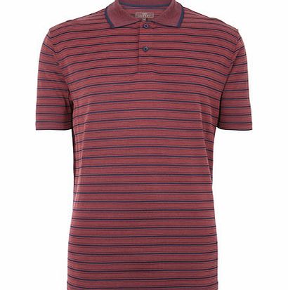 Red and Navy Soft Touch Polo Shirt, Red