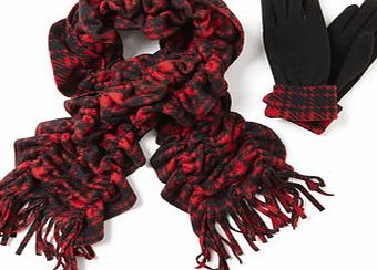 Bhs Red Check Fleece Wiggle Set, red 6609873874