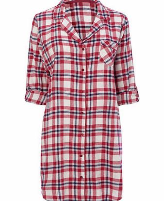 Bhs Red Check Nightshirt, red 730053874