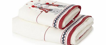Bhs Red Christmas dog applique towel range, red