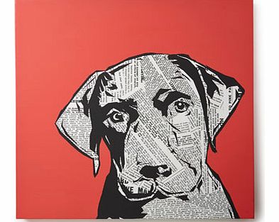 Red Dog Canvas Wall Art 60x60cm, multi 30918249530